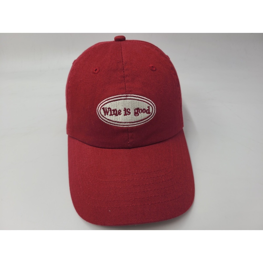 Wine is Good Strapback Adjustable Hat‎ Cap Cotton Funny Joke Humor Men Women Red